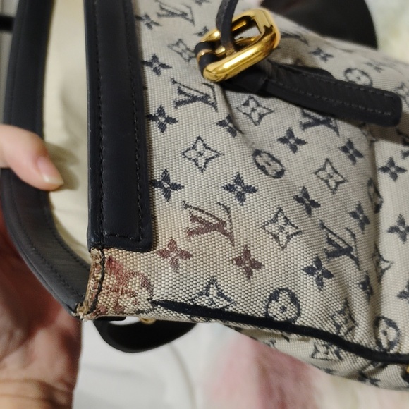 FLASH SALE! Auth Louis Vuitton Denim Francoise 2 Way Mini Lin Shoulder/Handbag - Picture 14 of 16